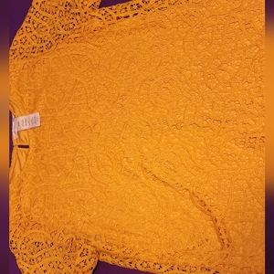 Mustard lace blouse